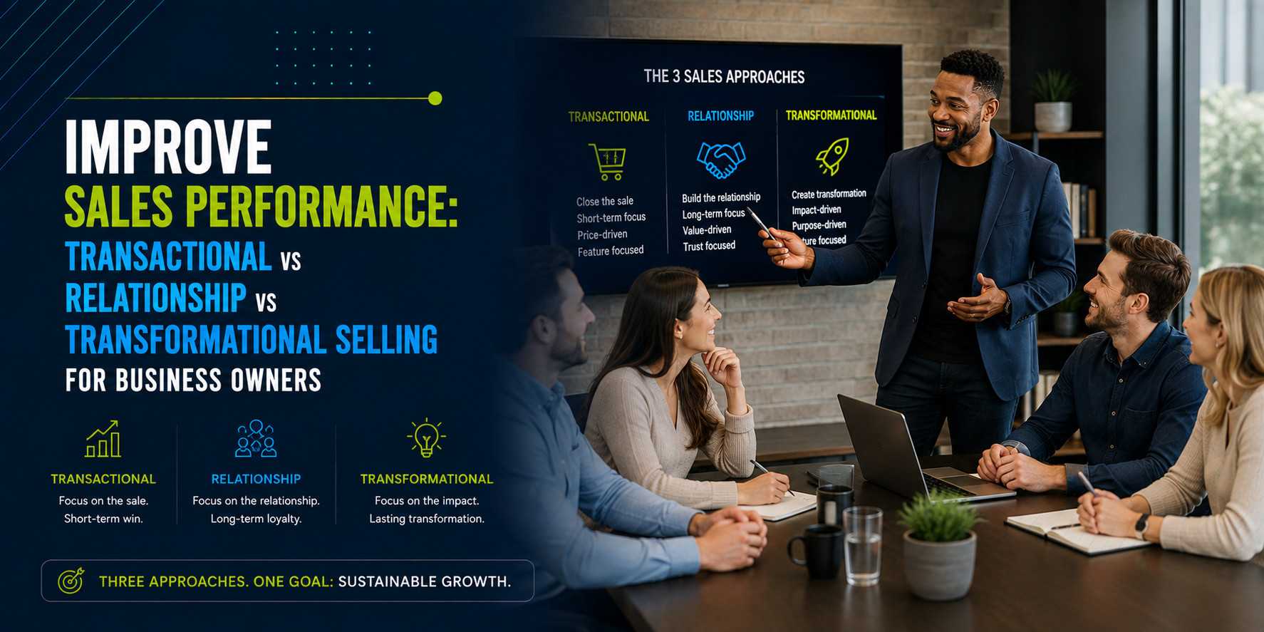 Linchpin Consulting_Improve Sales Performance Transactional vs Relationship vs Transformational Selling for Business Owners